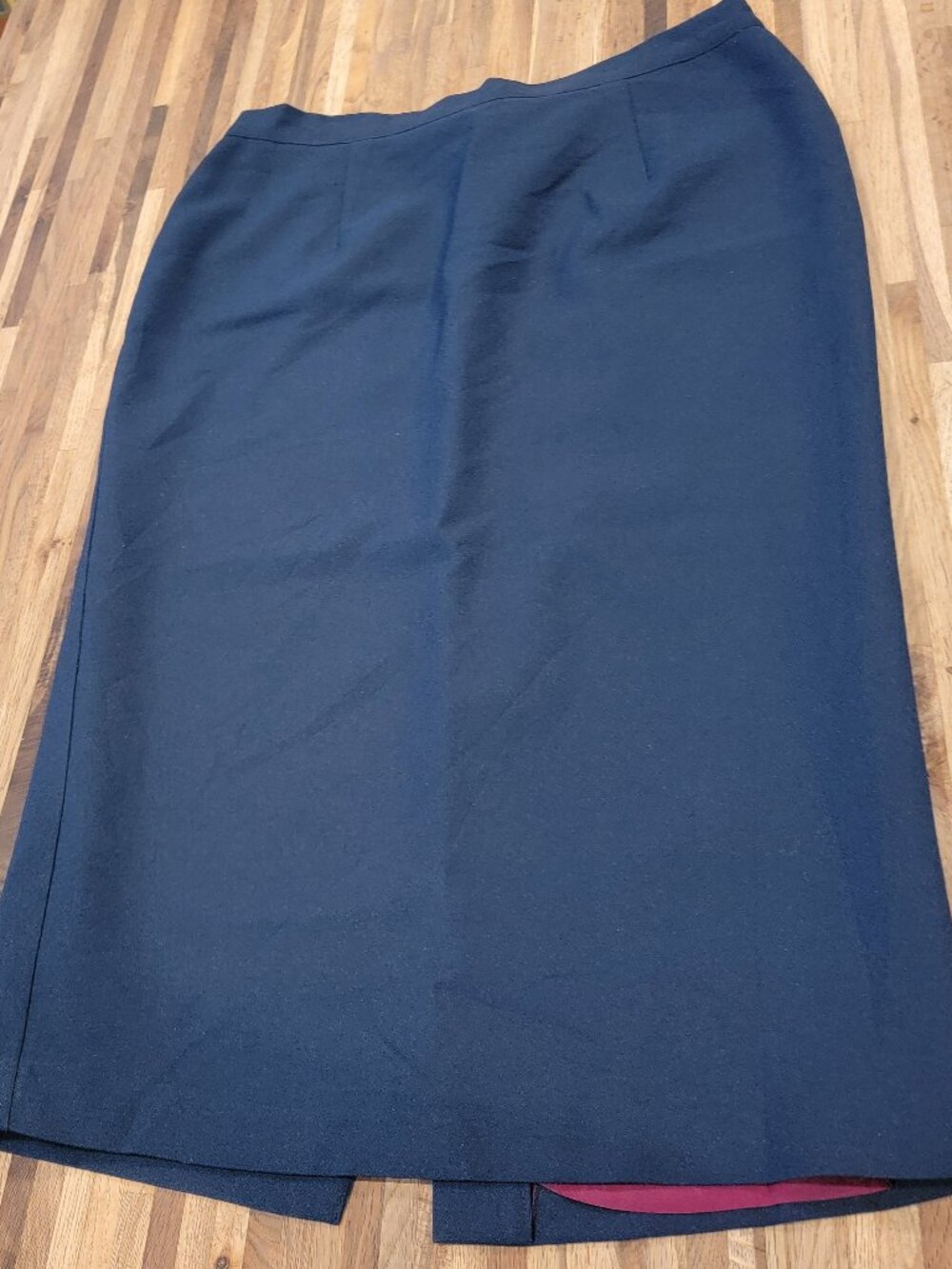 Navy Blue Calf Length Ladies Trouser Skirt Career Wear